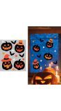 Halloween Zwarte Pompoenen Gel Raamstickers