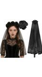 Halloween Zwarte Sluier Dames
