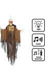 Hangende Creepy Mummy met Licht & Geluid Halloween