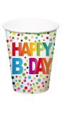 Happy Birthday Stippen Wegwerp Bekers