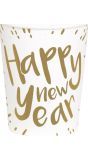 Happy New Year' Papieren Bekertjes 10 Stuks
