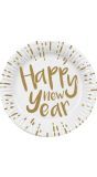 Happy New Year' Papieren Bordjes 10 Stuks