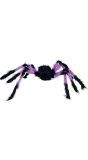 Harige Paars Zwarte Spin Halloween 75cm