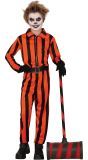Harlekijn Gevangenis Kostuum Kind Rood Zwart