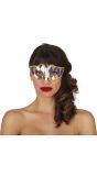 Harlekijn Glitter Oogmasker