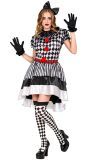 Harlekijn Mime Kostuum Dames