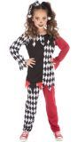 Harlequin Kostuum Meisjes Zwart Rood