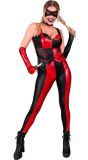 Harley Quinn Kostuum Rood Zwart Dames