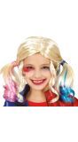 Harley Quinn met Staartjes Pruik Kind