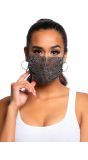 Harlow Zwarte Strass Mondmasker