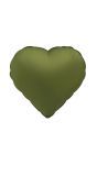 Hart Folieballon Olijfgroen 45 cm