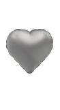 Hart Folieballon Zilver 45 cm