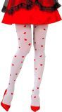 Hartjesprint Panty Wit Rood