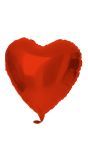 Hartvorm Folieballon 45cm Metallic Rood