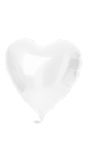 Hartvorm Folieballon 45cm Wit Metallic