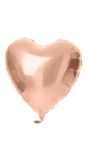 Hartvormig Folieballon 45cm Rose Goud