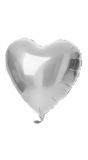Hartvormig Folieballon 45cm Zilver