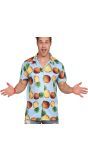 Hawaï Overhemd Ananas Blauw Multicolor