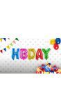 Hbday Gekleurde Folieballon Letters