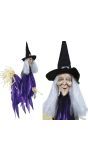Heks met Bezem Halloween Hanger