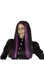 Heksen Pruik met Paarse Highlights