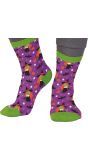 Heksen Sokken Halloween Volwassenen Paars Groen