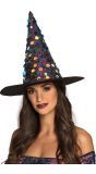 Heksenhoed met Kleurrijke Pailletten