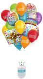 Heliumtank met Happy Birthday Ballonnen
