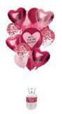 Heliumtank met Roze Love Ballonnen