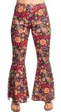 Hippie Flarebroek Dames 70s Flower Power