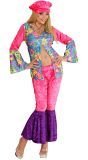 Hippie Vrouw Fluweel Roze