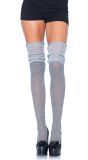 Hoge Sokken met Breipatroon Grijs