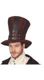 Hoge Steampunk Hoed met Riempjes