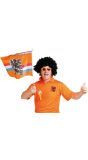 Holland Supporter Oranje Zwaaivlag Leeuw
