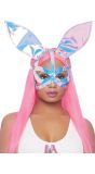 Holografisch Metallic Bunny Masker met Oren