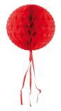 Honingraat Bol Versiering Rood 30cm