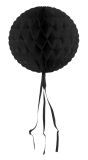 Honingraat Bol Versiering Zwart 30cm