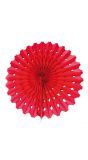 Honingraat Waaier Versiering Rood 45cm