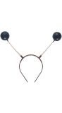 Hoofdband met Zwarte Glitter Antennes