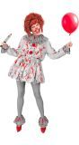 Horror Clown Kostuum Halloween Grijs Dames Heren