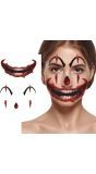 Horror Clownface Gezichtstattoo