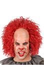 Horror Creepy Clown Pruik Rood Heren