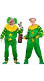Horror Killer Clown Jumpsuit Groen Dames Heren