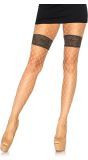 Huidskleurige Netpanty met Kanten Kousenband