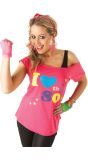 I Love The 80s T-Shirt Roze