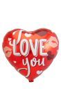 I Love You Valentijnsdag Hartvorm Folieballon
