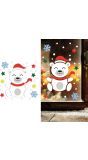 Ijsbeer Gel Raamstickers Kerst