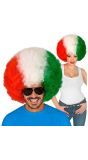 Italiaanse Supporter Afro Pruik