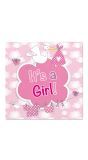 It's A Girl Geboorte Servetten 20 Stuks