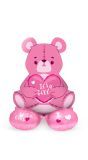 Its A Girl Staande Folieballon Roze Beer 61cm